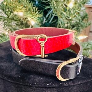 KEEP Collective Red and Black Leather Bracelets